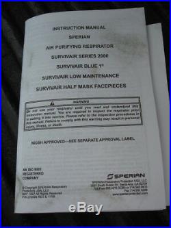Survivair Sperian Breathing Mask Cartridges Nitromethane 105814 Combo Multi Gas