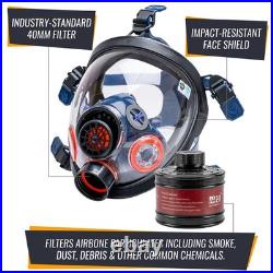 Tesoro Moda Survival Tactical Full Face Gas Mask Respirator Heavy-Duty