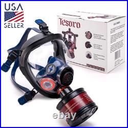 Tesoro Moda Survival Tactical Full Face Gas Mask Respirator Heavy-Duty