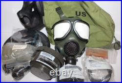 USGI M42 M45 Protective Mask size Medium with Filter Hose Hood & Bag NOS
