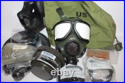 USGI M42 M45 Protective Mask size Medium with Filter Hose Hood & Bag NOS