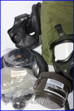USGI M42 M45 Protective Mask size Medium with Filter Hose Hood & Bag NOS