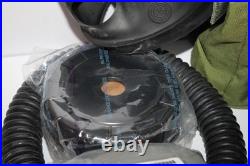 USGI M42 M45 Protective Mask size Medium with Filter Hose Hood & Bag NOS