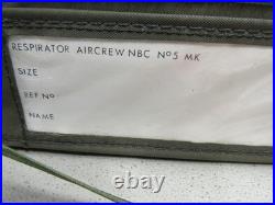 USMC USN Pilot Aircrew NBC Gas Mask MK 5 AR5 Respirator 1980s N&Z Aviation NOS