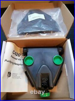 US C420 3-Speed PAPR Blower Unit Gas Mask Protection w Pouch & Remote Switch NEW