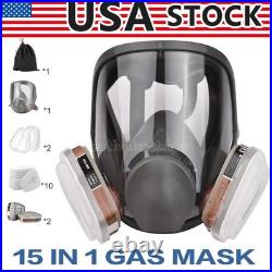 US Full Face Gas Mask Painting Spraying Respirator withFilters for 6800 Facepiece