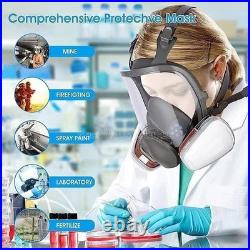 US Full Face Gas Mask Painting Spraying Respirator withFilters for 6800 Facepiece
