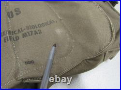 US M17 A2 Gas Mask MSA with Filter Canvas Bag Size Small 1984 Unused New Old Stock