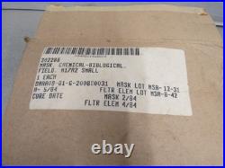 US M17 A2 Gas Mask MSA with Filter Canvas Bag Size Small 1984 Unused New Old Stock