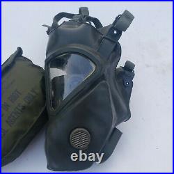US Military Issue MSA Gas Mask Respirator Size M with Bag & clips