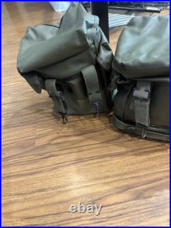 US Military MCU-2/P Gas Mask Respirator with 2 OD Green Vinyl Carry Pouches Lot