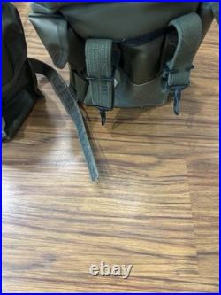 US Military MCU-2/P Gas Mask Respirator with 2 OD Green Vinyl Carry Pouches Lot