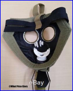 US WWI Corrected English Model Gas Mask Respirator and Bag