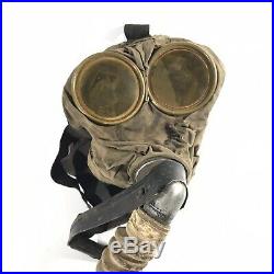 US WWI Military English Respirator Gas Mask WW1 Field Gear With Shoulder Bag