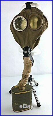 US WWI Military Issued Corrected English Model Respirator Gas Mask WW1 USA CEM