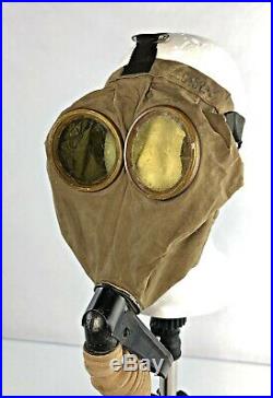 US WWI Military Issued Corrected English Model Respirator Gas Mask WW1 USA CEM