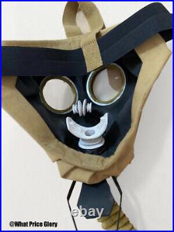 Us Wwi & Wwii Corrected English Model Gas Mask Respirator And Bag