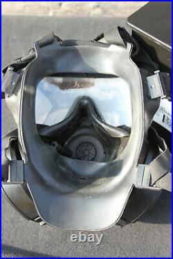 Used Avon M50 Gas Mask Full Face Respirator + Pouch NBC Protection size SMALL