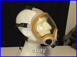 Very Rare US MSA Advantage 1000 Gas Mask Tan Rubber With Filters 1994