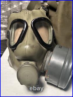 Vintage Korea War US Army 1952 M9A1 Gas Mask and Respirator with Bag ML