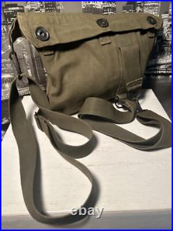 Vintage Korea War US Army 1952 M9A1 Gas Mask and Respirator with Bag ML