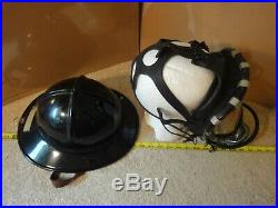 Vintage MSA Fireman, Firefighter helmet & Scott gas/oxygen mask, respirator