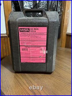 Vintage MSA GAS MASK TYPE N Window Stator with case 96680 Sz Medium