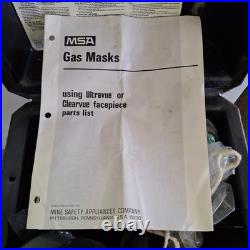 Vintage MSA Gas Mask Type GML with Case Manual Industrial Respirator Mine Safety