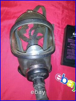 Vintage Msa Permissible Power Assisted Respirator Gas Mask W Extra Filter Set