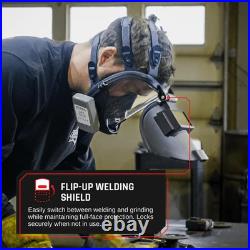 WF-100 Full-Face Welding Respirator Gas Mask Welding Hood with Dual P3 Cartrid