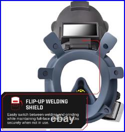 WF-100 Full-Face Welding Respirator Gas Mask Welding Hood with Dual P3 Cartrid