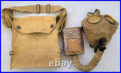 WW1 / WWI British Early First-Pattern Small Box Respirator Gas Mask