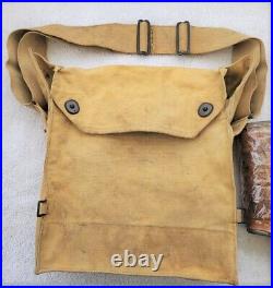 WW1 / WWI British Early First-Pattern Small Box Respirator Gas Mask
