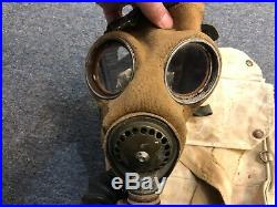 WW2 Canadian Military Gas Mask Respirator with Bag Dated 1941-1942 C Broad Arrow