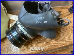 WWII 1942 Civilian Duty Respirator Gas Mask B3/42, Haversack & Dim Cloth Lot