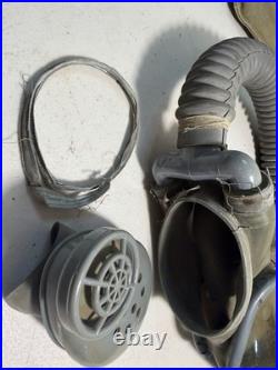 WWII 1942 US Navy USN Mark IV Gas Mask Respirator Filter Carrier Complete