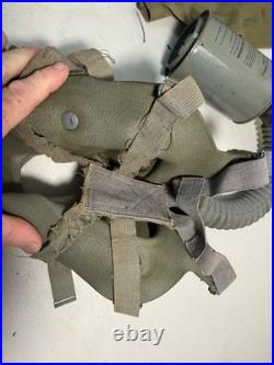 WWII 1942 US Navy USN Mark IV Gas Mask Respirator Filter Carrier Complete