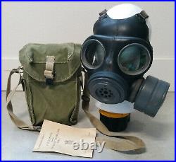 WWII 1944 British MKIIA Light Anti Gas Respirator Mask with 60mm Filter Bag Manual