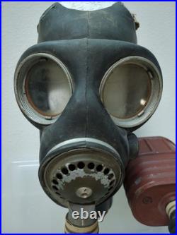 WWII'42 British Army Mk. V General Service Respirator Gas Mask with Filter Normal