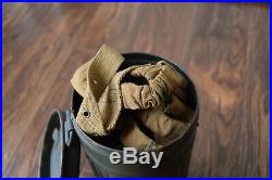 WWII Italian T. 35-SIR Gas Mask (Pirelli) Respirator & Canister 1943 Dated Italy
