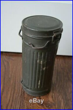 WWII Italian T. 35-SIR Gas Mask (Pirelli) Respirator & Canister 1943 Dated Italy