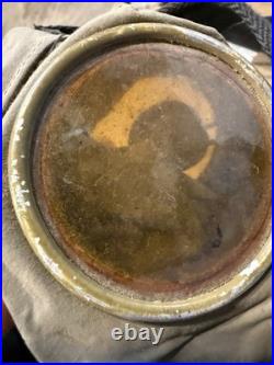 WWI M1918 US Army AEF Gas Mask & Carry Bag Yellow Can Respirator
