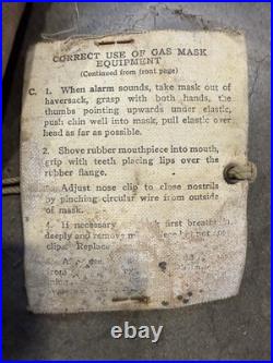 WWI M1918 US Army AEF Gas Mask & Carry Bag Yellow Can Respirator