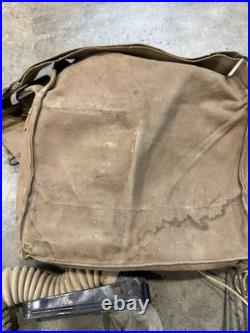 WWI M1918 US Army AEF Gas Mask & Carry Bag Yellow Can Respirator