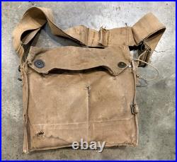 WWI M1918 US Army AEF Gas Mask & Carry Bag Yellow Can Respirator