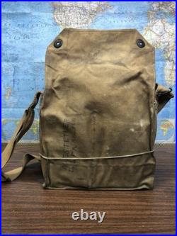 WWI M1918 US & UK SBR Gas Mask & Carry Bag Small Box Yellow Can Respirator RARE