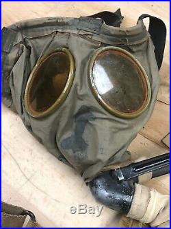 WWI WW1 US U. S. Gas Mask, Doughboy, Army, Original, Respirator, Military, War COMPL
