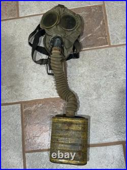 Ww1 World War 1 US Corrected English Type Box Respirator Gas Mask 1917