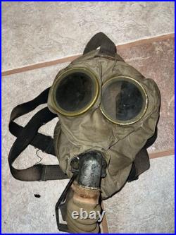 Ww1 World War 1 US Corrected English Type Box Respirator Gas Mask 1917