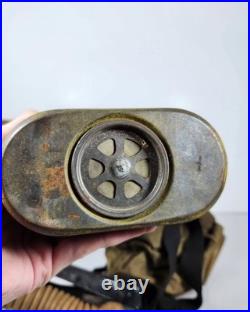 Ww1 World War 1 US Corrected English Type Box Respirator Gas Mask 1917 With Bag